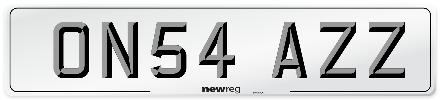 ON54 AZZ Number Plate from New Reg
